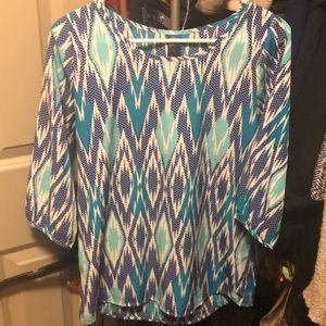 Blue patterned shirt